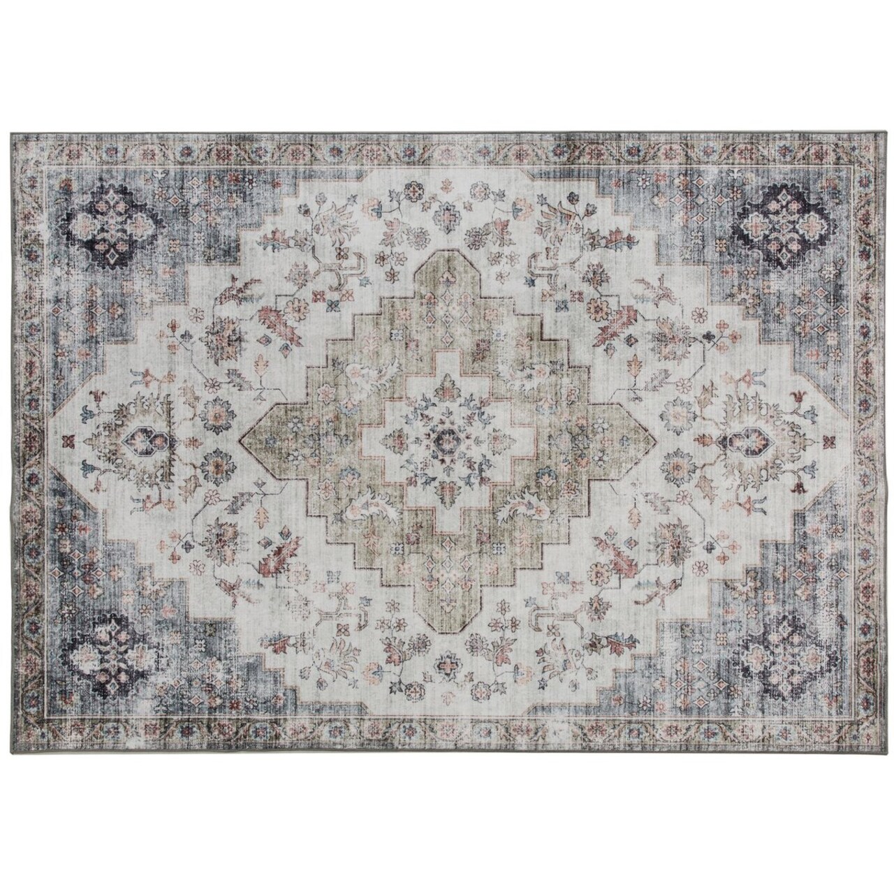 Edge Collections - 8' x 10' - Brown - Vintage Distressed Plush Rug!
